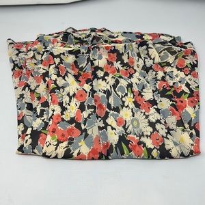American Living womens XL tan pink blue floral skirt